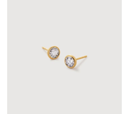 Solitaire Diamond Stud Earrings 2.5mm