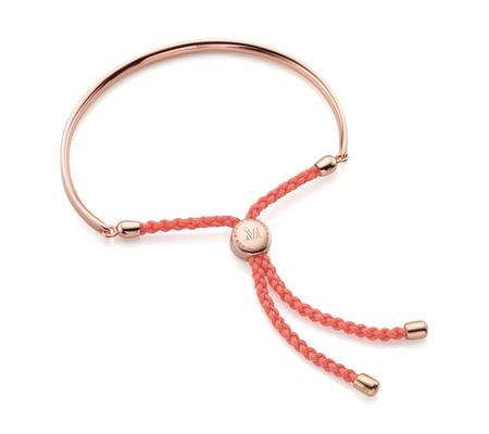 Bracelet Monica Vinader Gold Vermeil Fiji Friendship - Corail - Neuf Avec étiquettes
