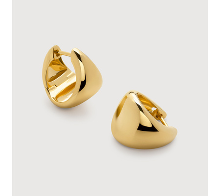 Tapered Small Hoop Earrings in 18k Gold Vermeil on Sterling