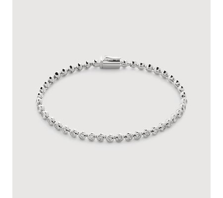 Sterling Silver Round Diamond Tennis Bracelet - Lab Grown Diamond