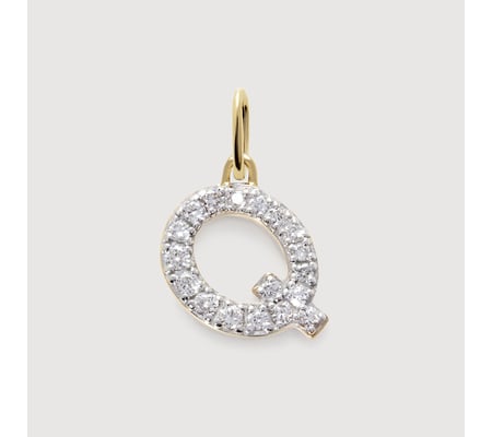 Diamond Initial Q Pendant | Monica Vinader