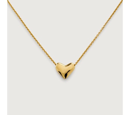 Gold Vermeil Heart Chain Necklace