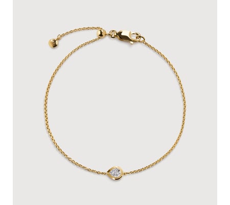 Pear Diamond Chain Bracelet | Monica Vinader