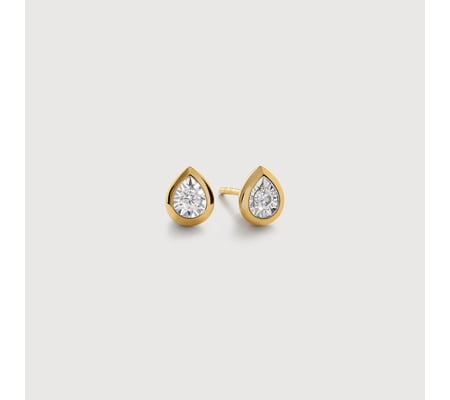 Pear Diamond Stud Earrings | Monica Vinader