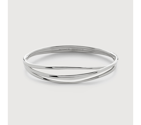 Nura Wrap Bangle in Sterling Silver | Jewellery by Monica Vinader US