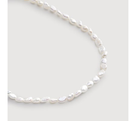 Capri Keshi Pearl Necklace in 18k Gold Vermeil on Sterling Silver