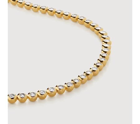 Round Diamond Tennis Necklace 1.1mm