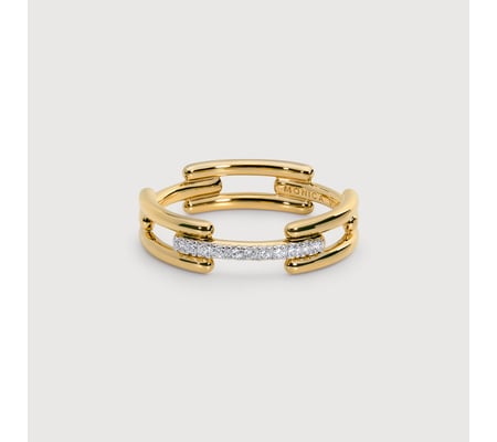 Signature Link Diamond Ring | Monica Vinader