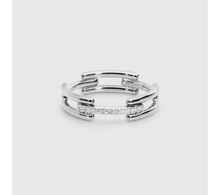 Signature Link Diamond Ring | Monica Vinader