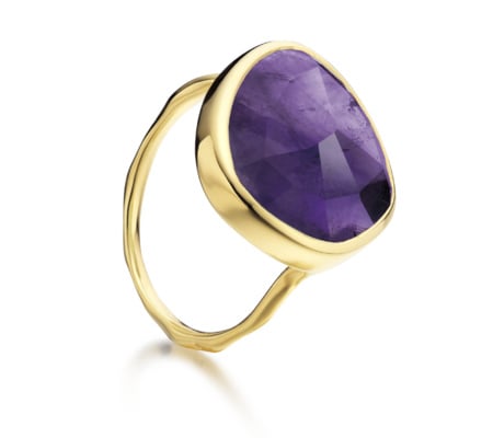 Siren Ring in 18ct Gold Vermeil On Sterling Silver and Amethyst ...