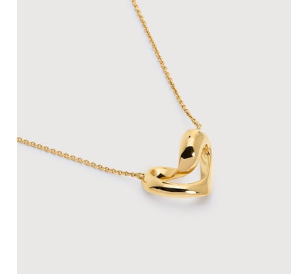 Infinity Heart Chain Necklace in 18k Gold Vermeil on Sterling