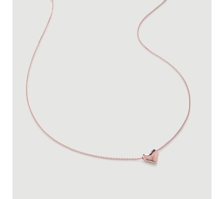 Rose Gold Vermeil Heart Chain Necklace