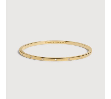 Essential Diamond Station Bangle | Monica Vinader