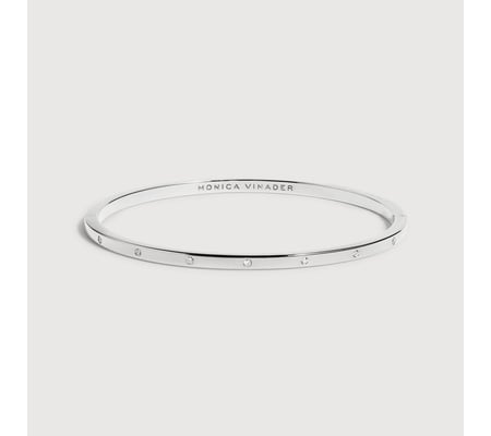 Essential Diamond Station Bangle | Monica Vinader
