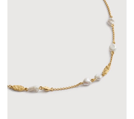 Capri Pearl Station Necklace