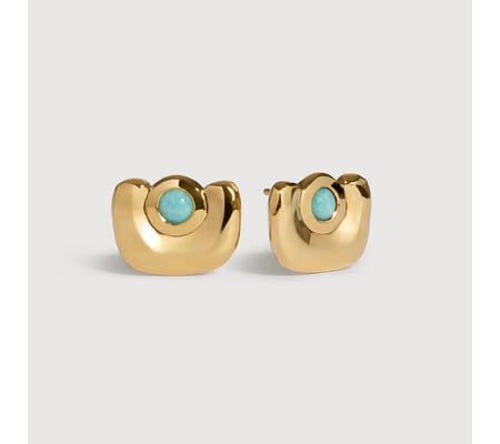 Amaia Gemstone Stud Earrings | Monica Vinader