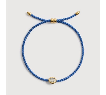 Oval Diamond Cord Bracelet | Monica Vinader