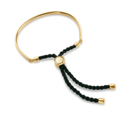Gold Fiji Friendship Bracelet Black For Energy Monica Vinader