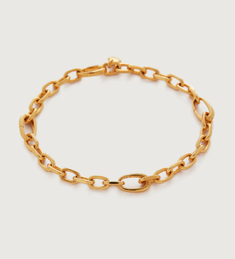 Gold Vermeil Alta Capture Mini Link Charm Bracelet - Monica Vinader