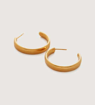 Gold Vermeil Fiji Large Hoop Earrings - Monica Vinader