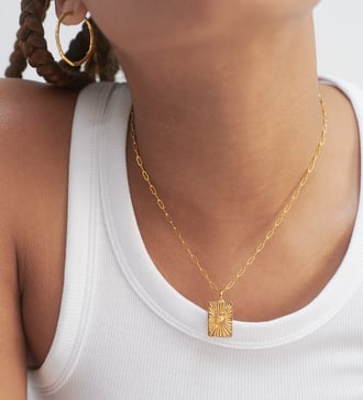 Alternate view of Gold Vermeil Talisman Heart Pendant - Monica Vinader