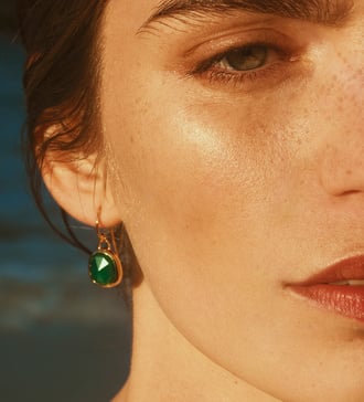 イヤリング Mini Slot Earring - Ivi - Green - Or Ivi Mini Slot Earring - Green - Or | ShopSimon