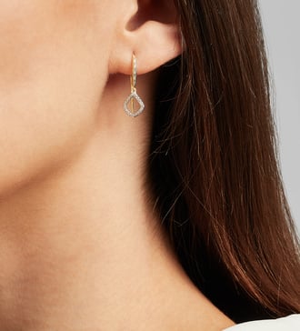 Alternate view of Gold Vermeil Riva Mini Kite Drop Diamond Earrings - Diamond - Monica Vinader