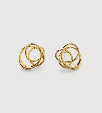 Gold Vermeil Nura Wrap Stud Earrings - Monica Vinader