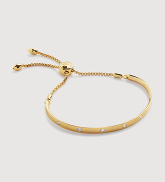 Gold Vermeil Fiji Gem Lab Grown Diamond Chain Bracelet - Lab Grown Diamond - Monica Vinader