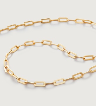 Gold Vermeil Bold Paperclip Chain Necklace 20' - Monica Vinader