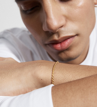 Alternate view of Gold Vermeil Corda Chain Friendship Bracelet - Monica Vinader