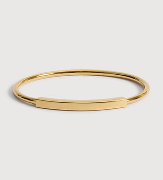 Gold Vermeil Linear Bangle - Monica Vinader