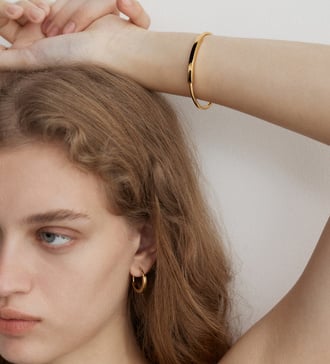 Alternate view of Gold Vermeil MV Linear™ Bangle - Monica Vinader