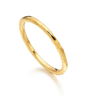 Gold Vermeil Siren Hammered Ring - Monica Vinader