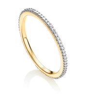 Gold Vermeil Skinny Eternity Ring - Diamond