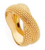Gold Vermeil Doina Cross Ring - Monica Vinader