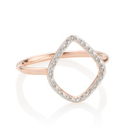 Rose Gold Vermeil Riva Diamond Hoop Ring - Side view