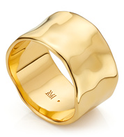 Gold Vermeil Siren Muse Wide Ring - Monica Vinader
