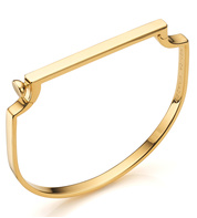 Gold Vermeil Signature Thin Bangle angled view