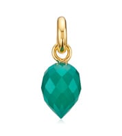 Gold Vermeil Fiji Bud Gemstone Pendant Charm - Green Onyx - Monica Vinader