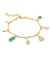 Gold Vermeil Siren Tonal Multi Drop Bracelet - Mix - Monica Vinader