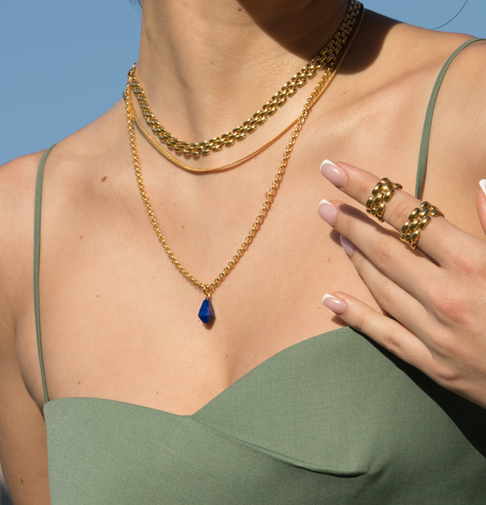 Doina Gemstone Pendant Charm in 18ct 