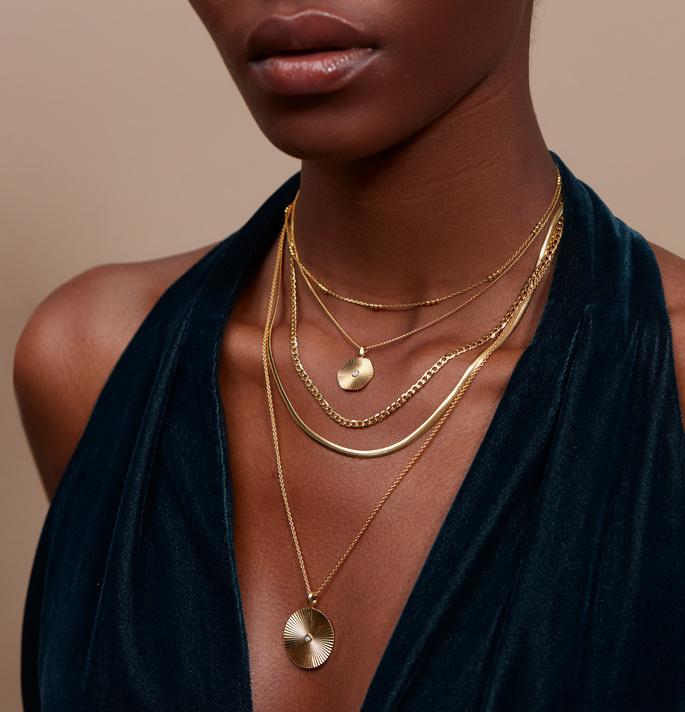 Flat Curb Chain Necklace 41-46cm/16-18 