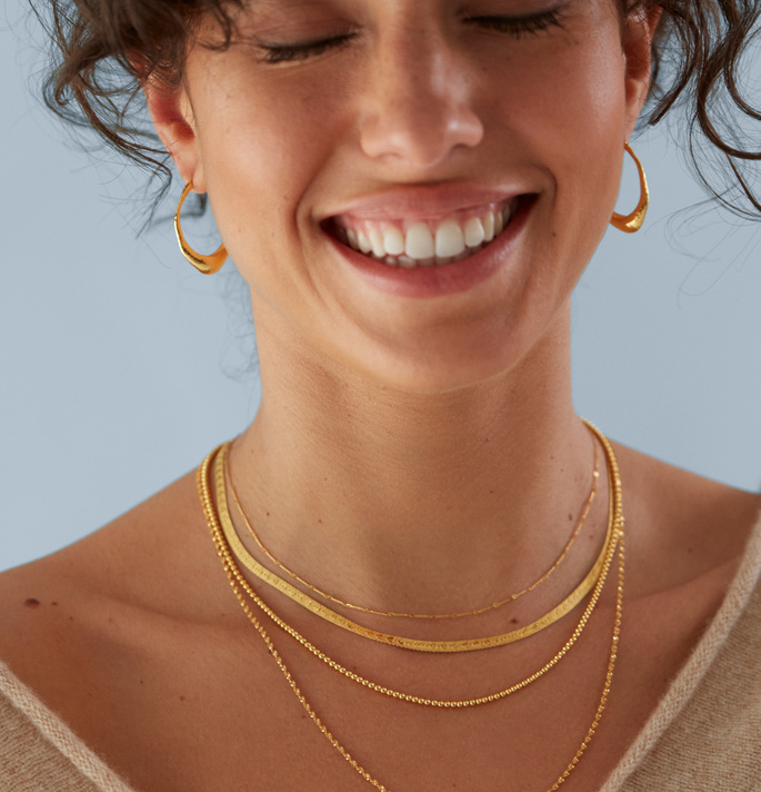 Rope Chain Necklace 4146cm/1618' in 18ct Gold Vermeil on Sterling