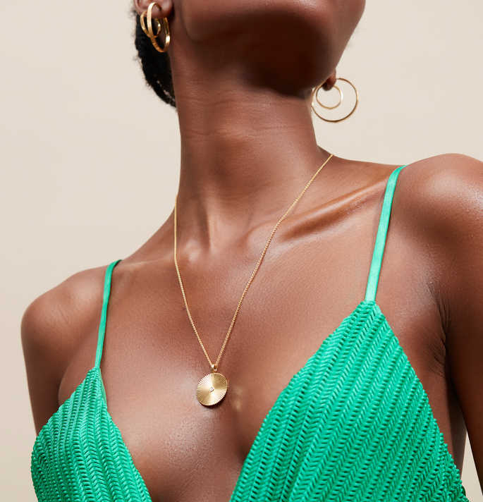 Disco Ring Top in Silver Hologram