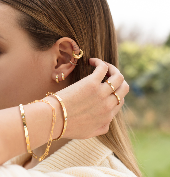 Alta Textured Chain Bracelet in 18ct 