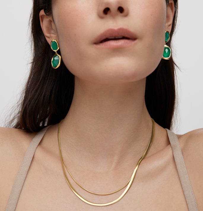 Odyssey Cocktail Earrings in 18k Gold Vermeil on Sterling