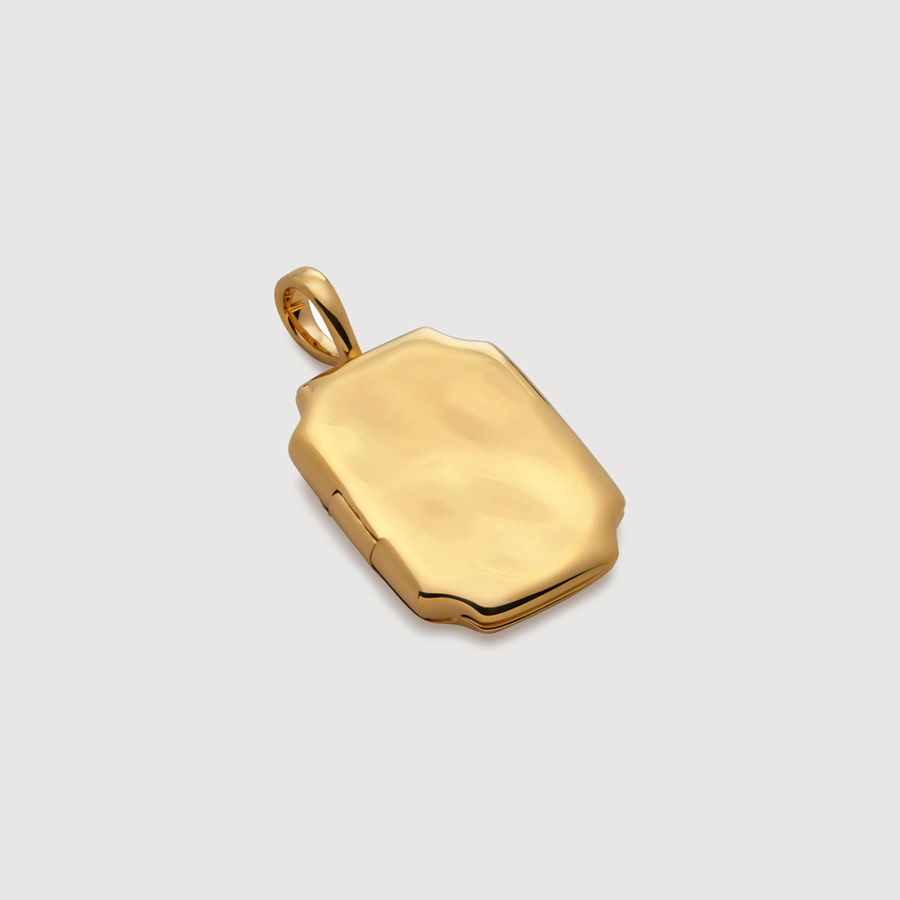 Monica Vinader Womens Yellow Gold Signature 18ct Yellow Gold-plated Vermeil Sterling-silver Locket