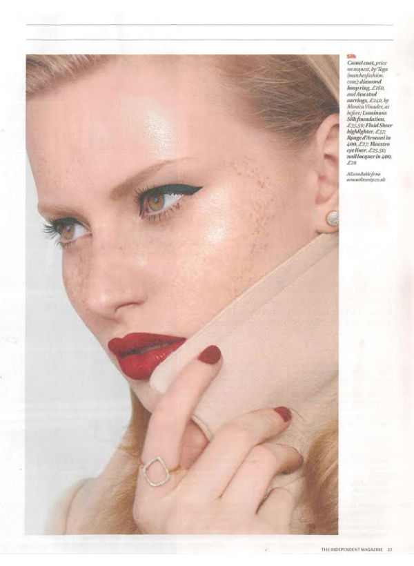 The Independent Magazine featuring Riva Diamond Hoop Ring and Ava Stud Earrings