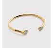 Gold Vermeil Odyssey Open Cuff - Aquamarine - Monica Vinader